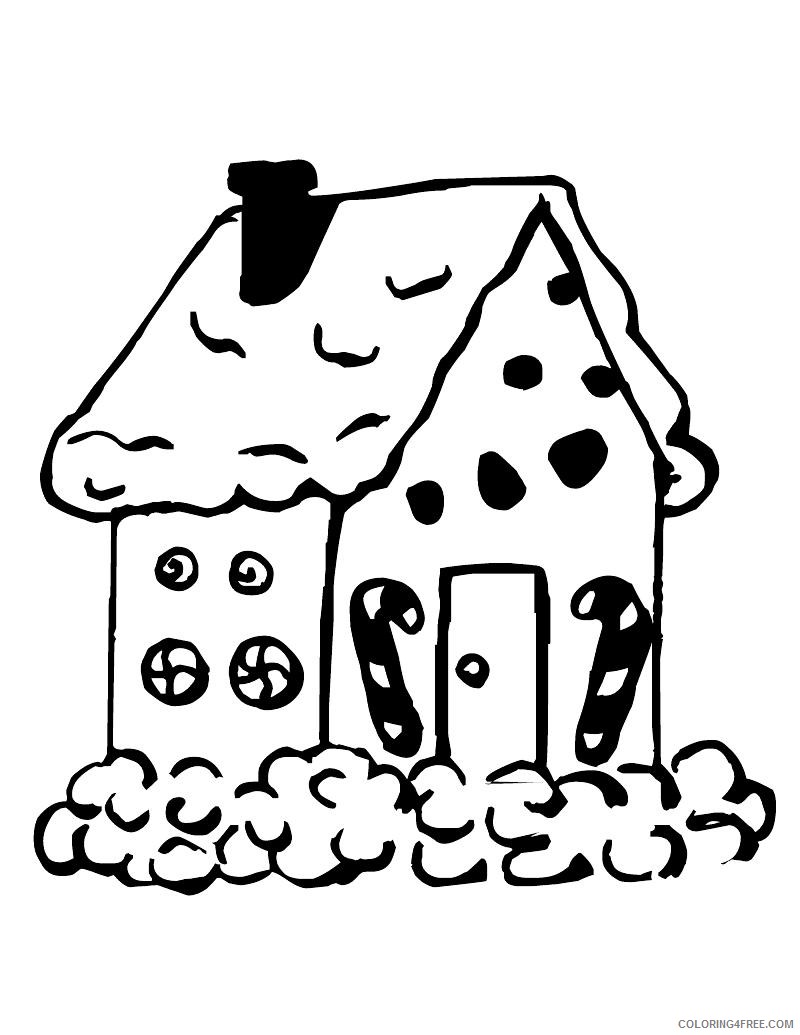 gingerbread man house coloring pages Coloring4free
