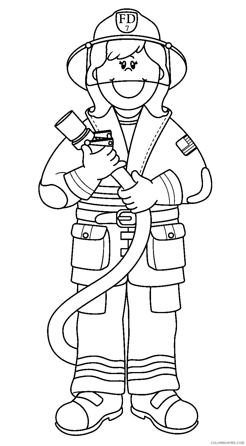 girl firefighter coloring pages Coloring4free