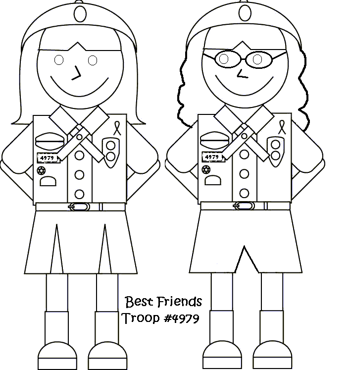 girl scout coloring pages best friend Coloring4free