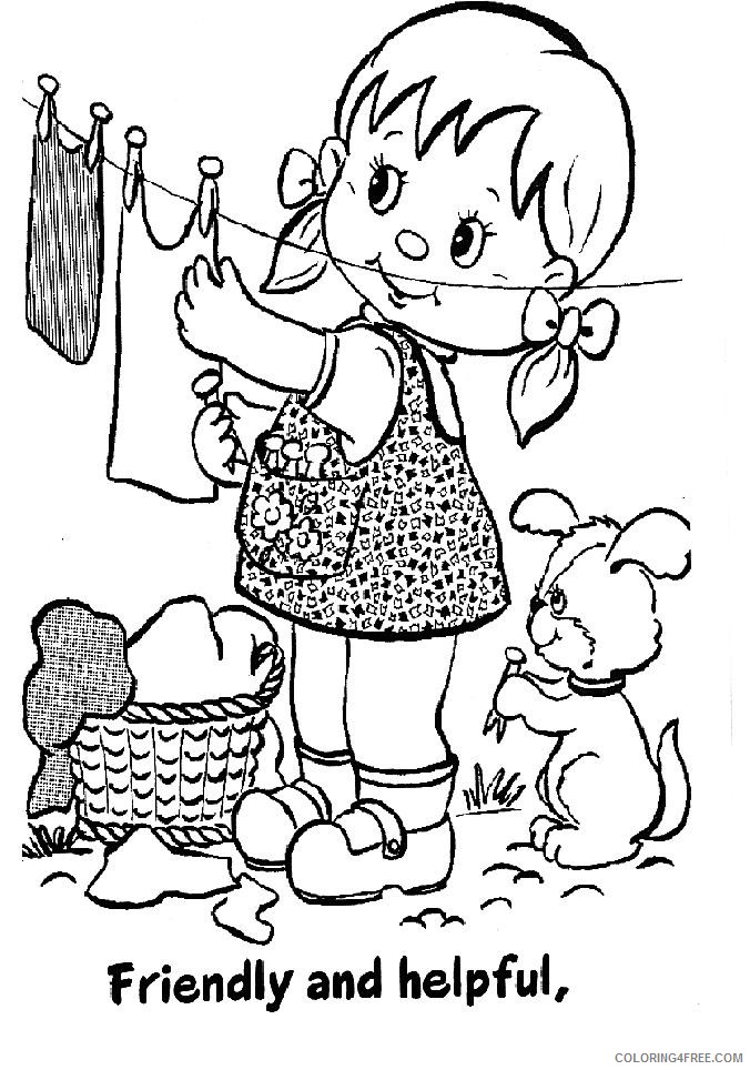 girl scout coloring pages friendly and helpful Coloring4free