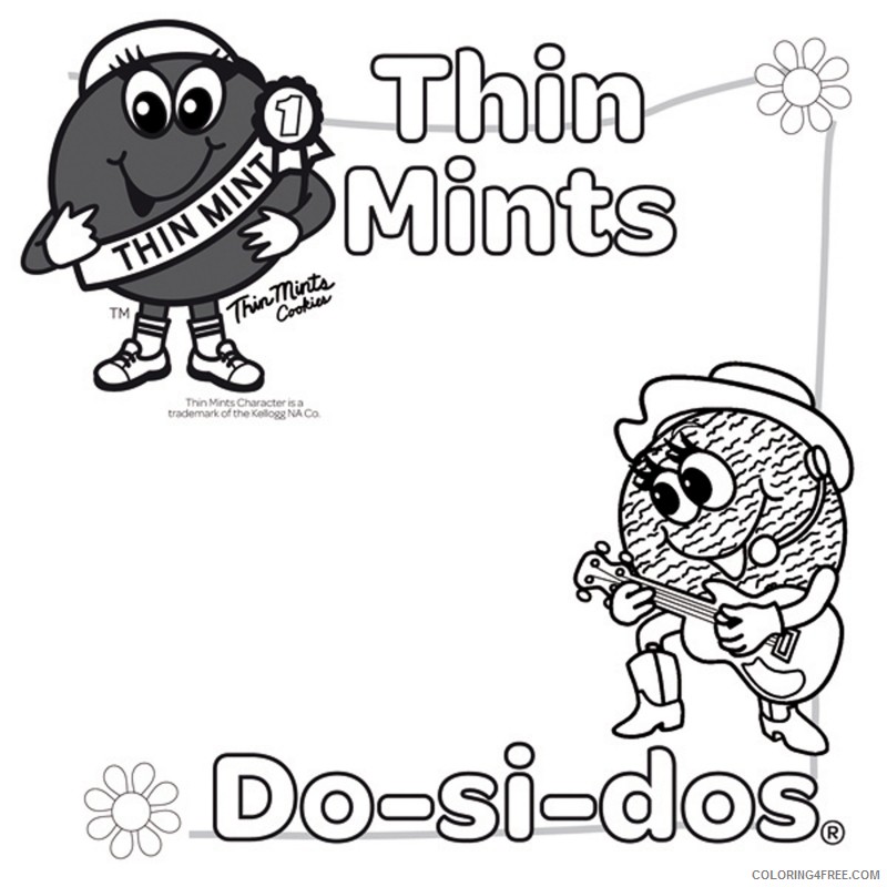girl scout coloring pages thin mints and do si dos Coloring4free