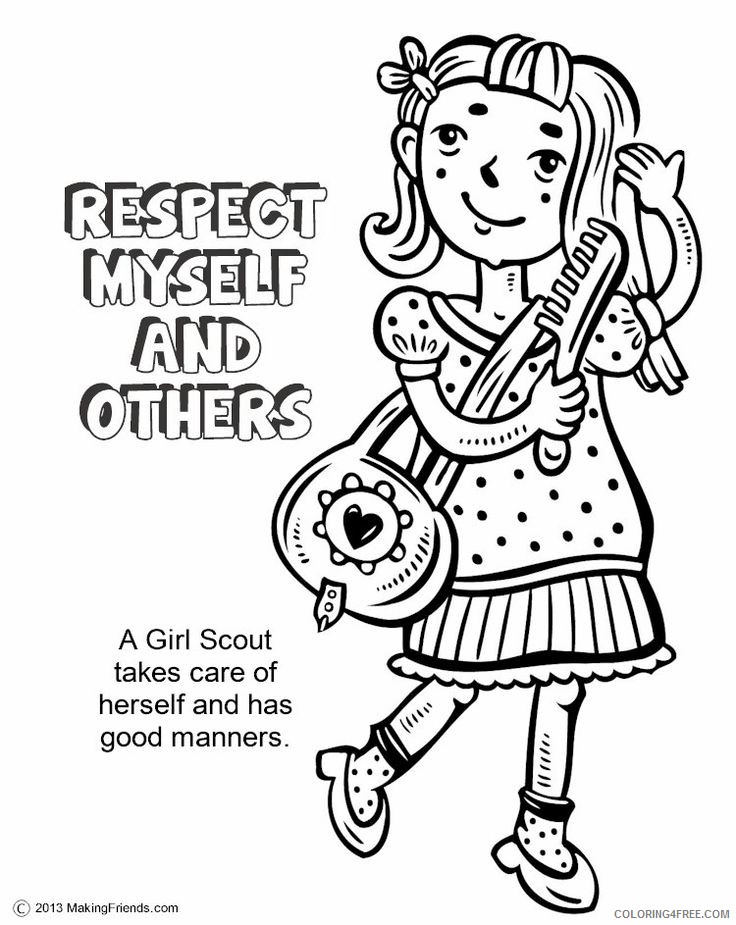 girl scout coloring pages with quotes Coloring4free