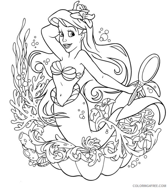 girls coloring pages little mermaid Coloring4free