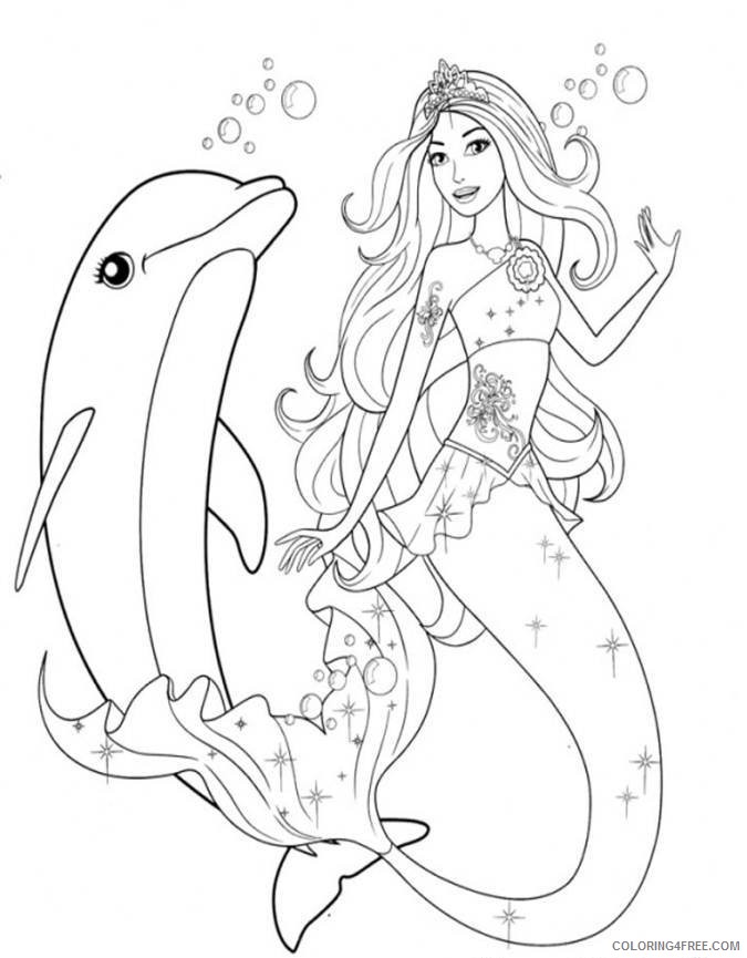 girls coloring pages mermaid Coloring4free