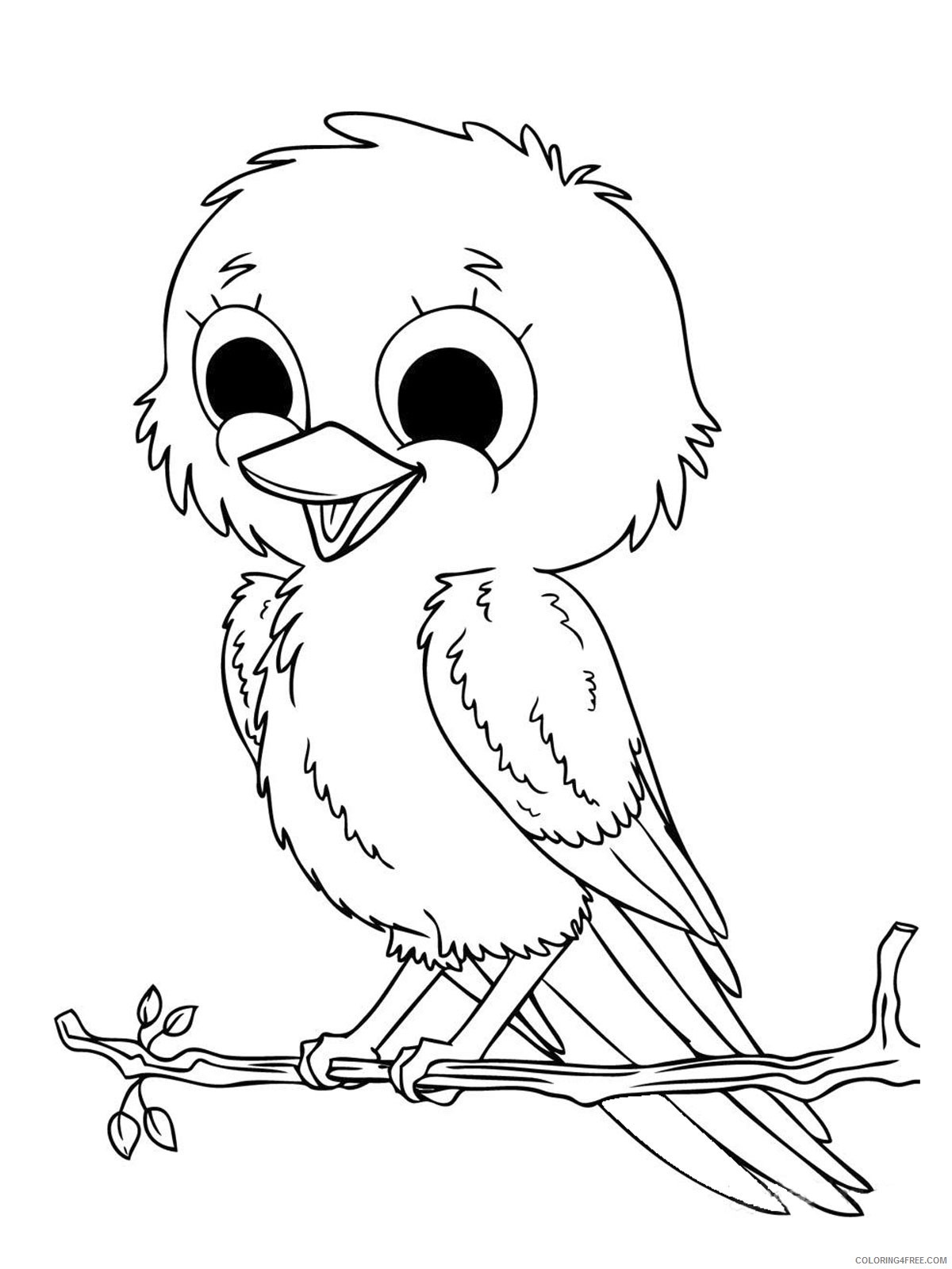 girls coloring pages of bird Coloring4free