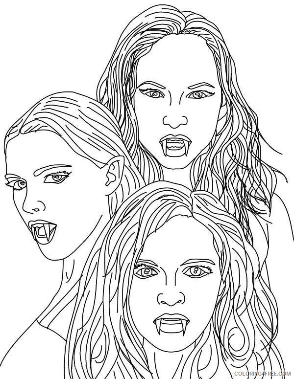 girls vampire coloring pages Coloring4free