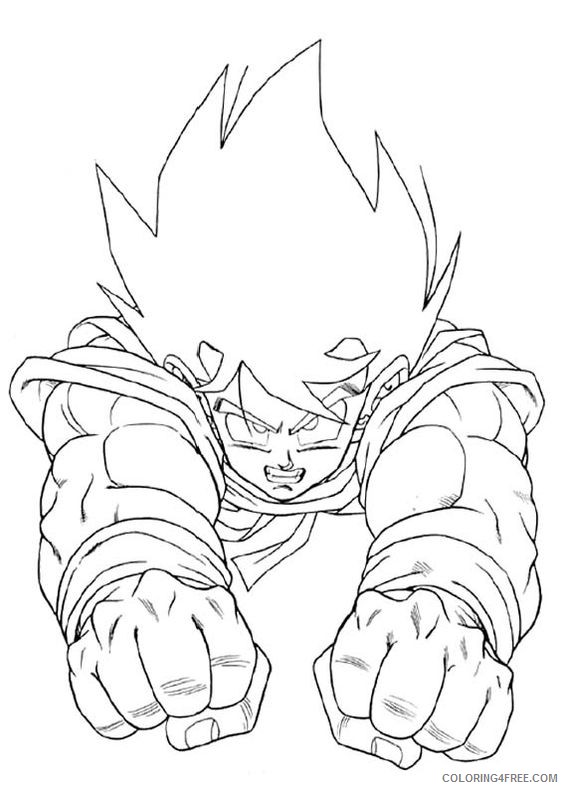 goku coloring pages flying Coloring4free