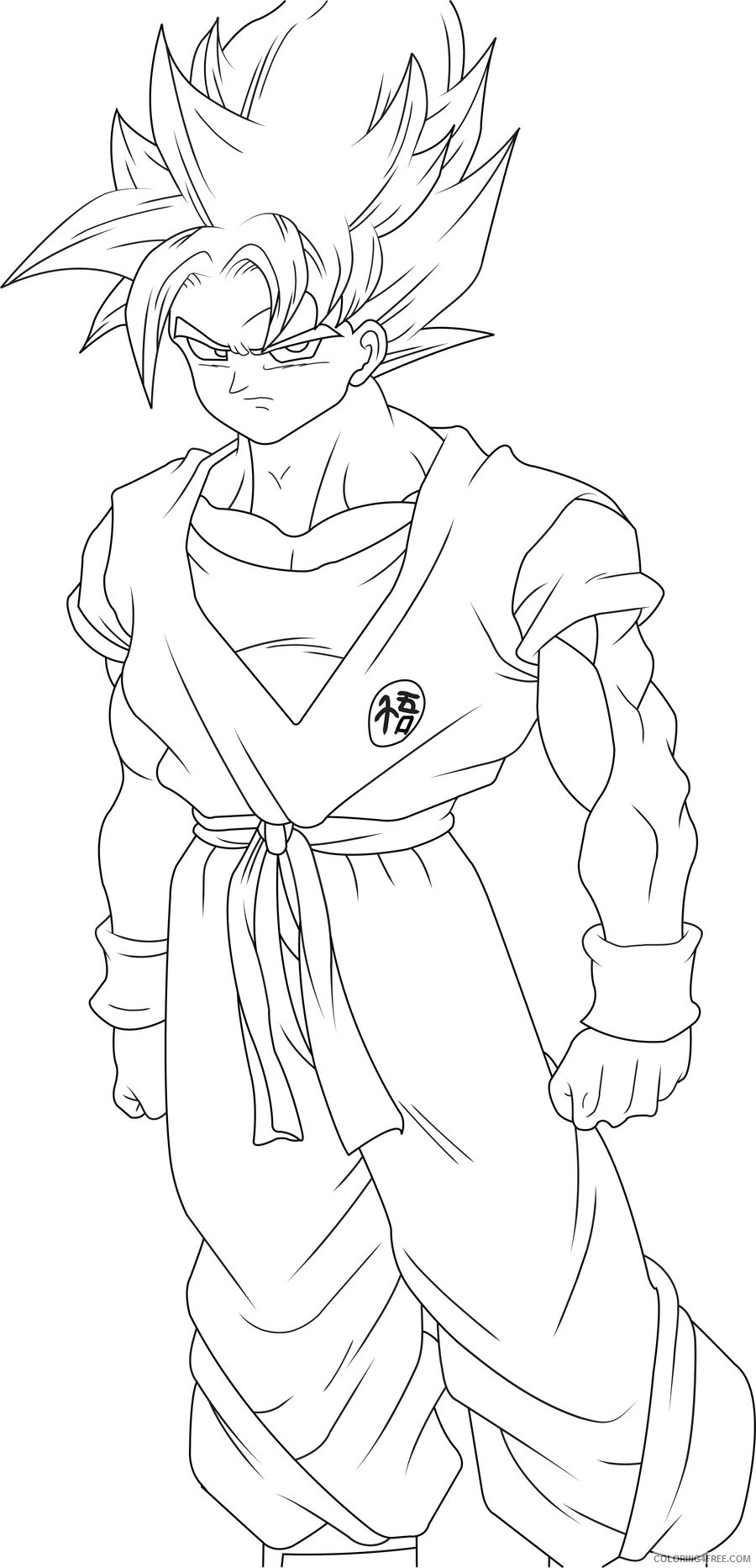 goku coloring pages free to print Coloring4free