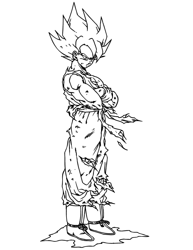 goku coloring pages printable Coloring4free
