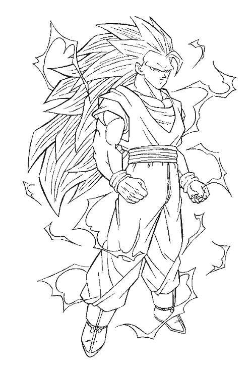 goku coloring pages ssj3 Coloring4free