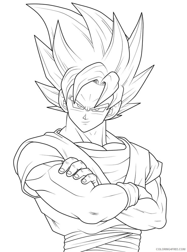 goku coloring pages to print Coloring4free