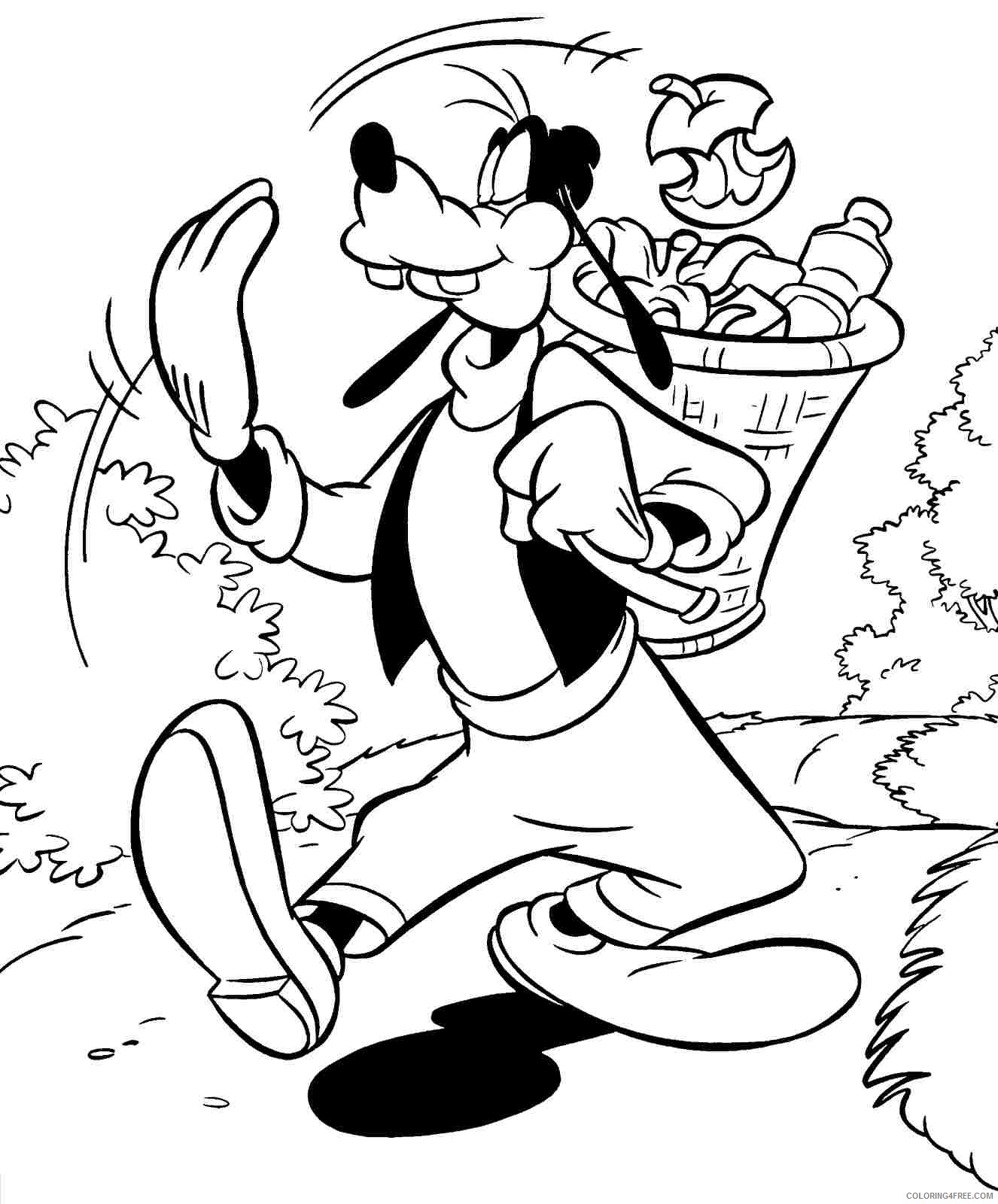 goofy coloring pages cartoon Coloring4free