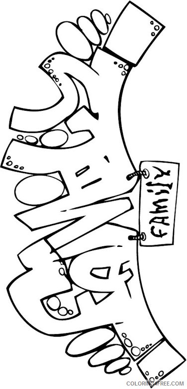 graffiti coloring pages family Coloring4free