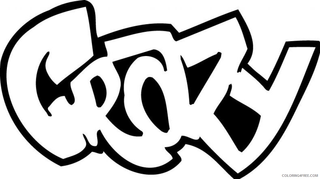 graffiti coloring pages for kids Coloring4free