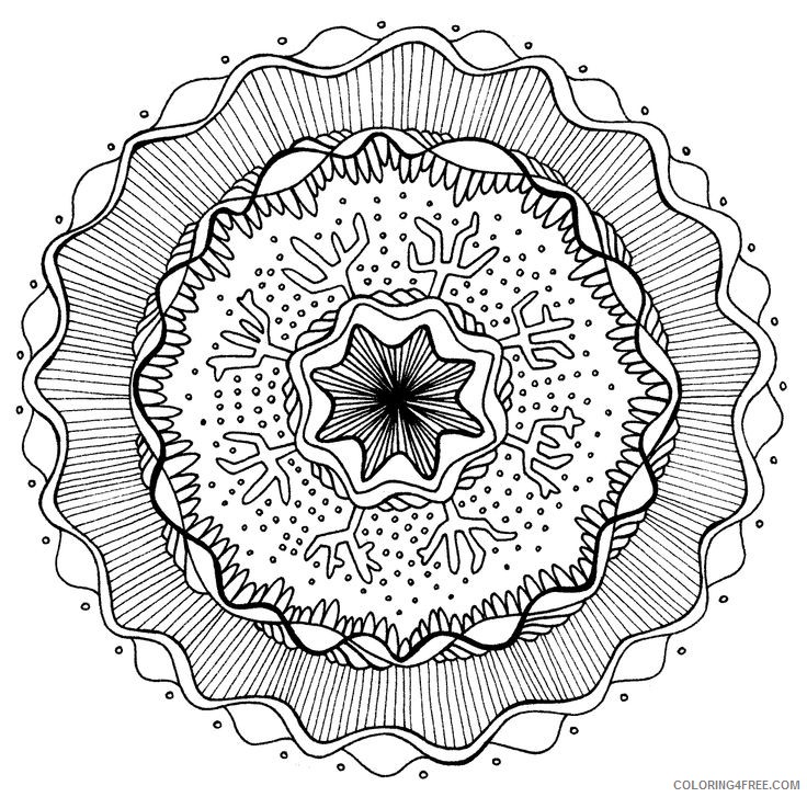 grown up coloring pages cool mandala Coloring4free