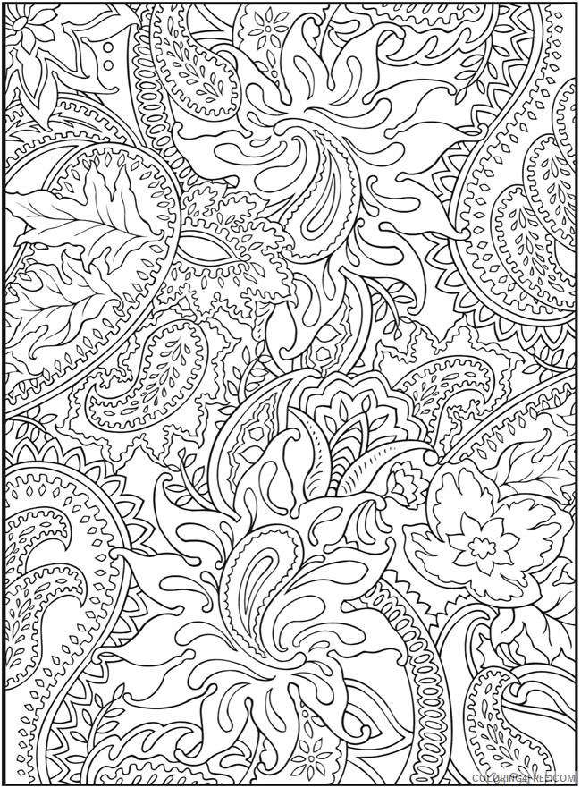 grown up coloring pages paisley Coloring4free