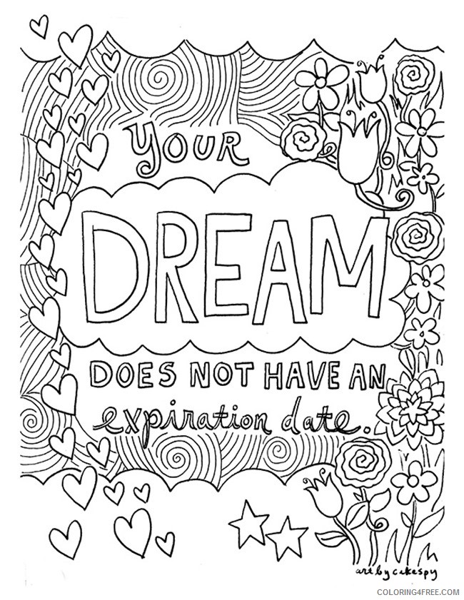 grown up coloring pages quotes Coloring4free