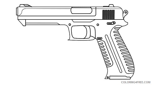 gun coloring pages free to print Coloring4free