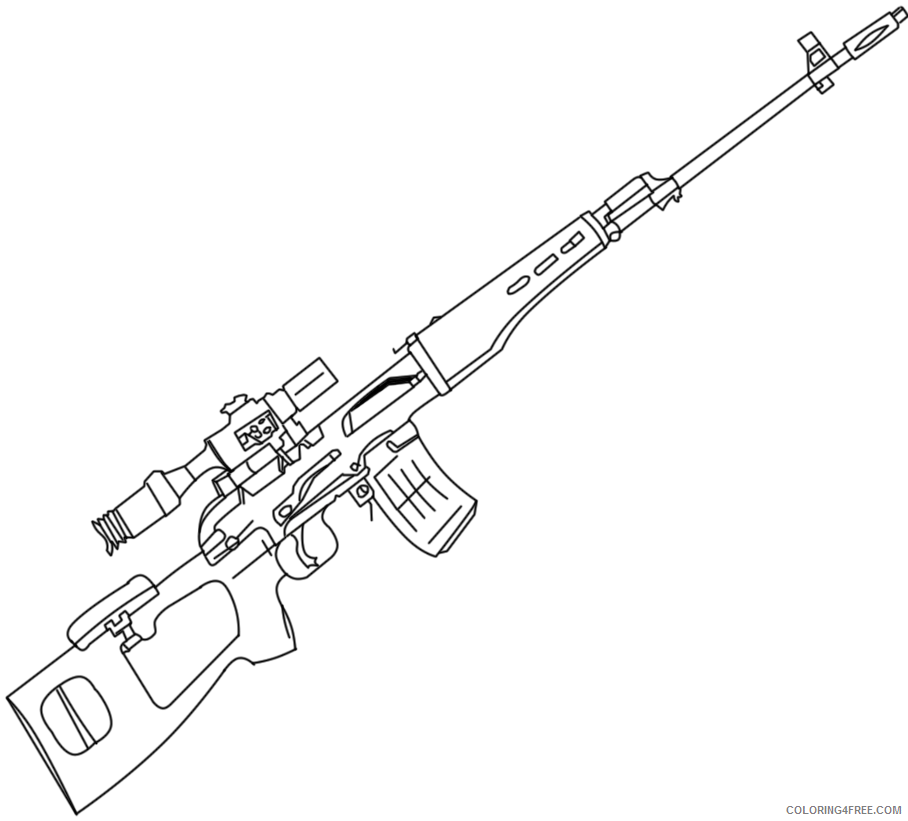 gun coloring pages sniper Coloring4free
