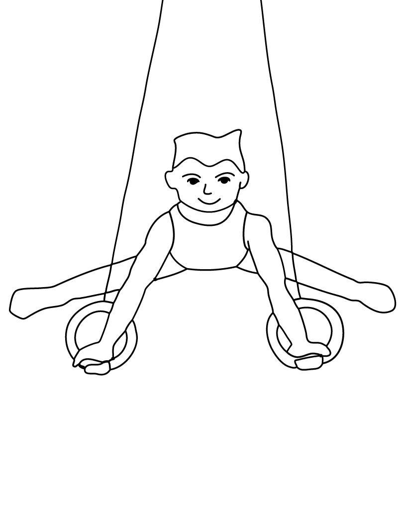 gymnastics still rings coloring pages Coloring4free
