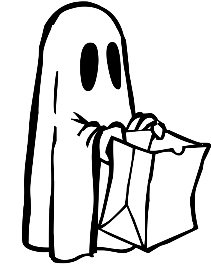 halloween ghost coloring pages to print Coloring4free