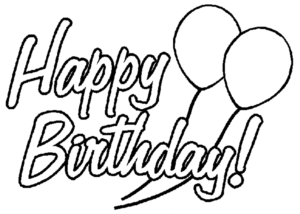 happy birthday coloring pages balloon Coloring4free