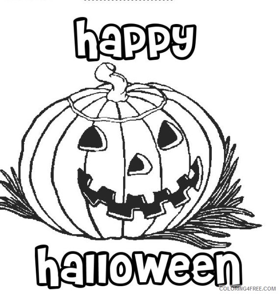 happy halloween coloring pages pumpkin Coloring4free
