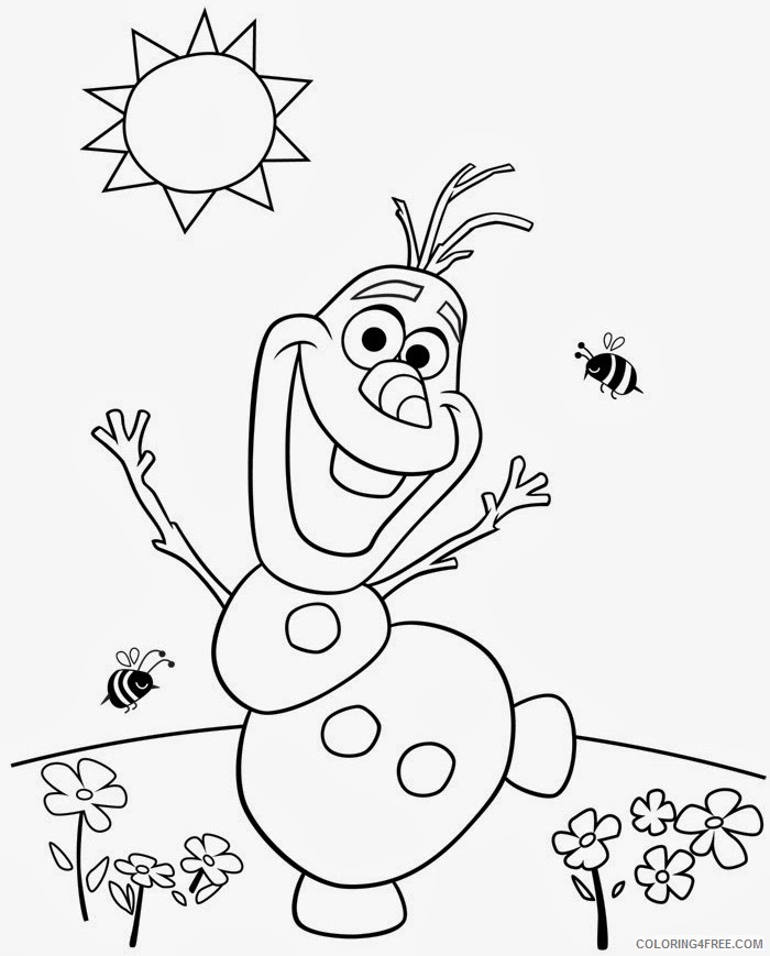 happy olaf coloring pages Coloring4free