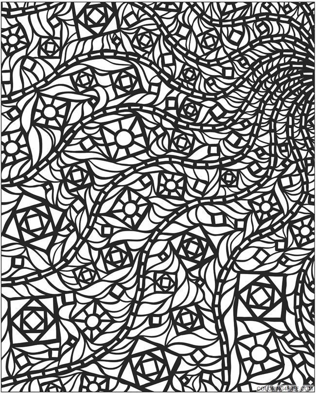 hard mosaic coloring pages Coloring4free