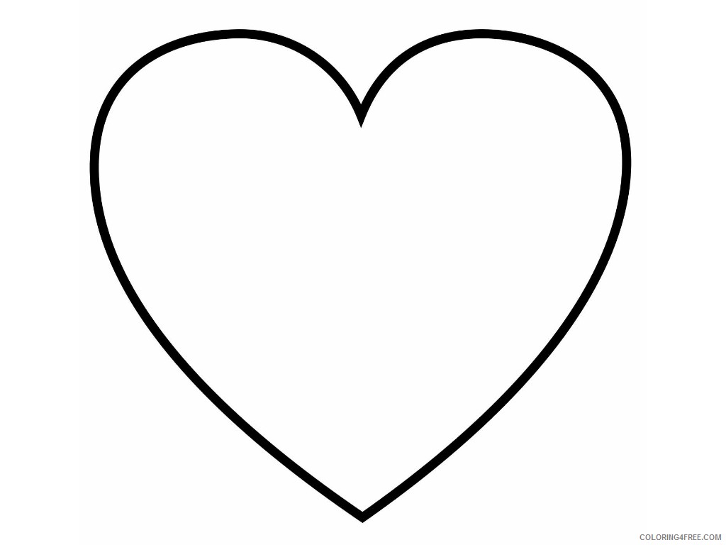 heart coloring pages blank heart Coloring4free