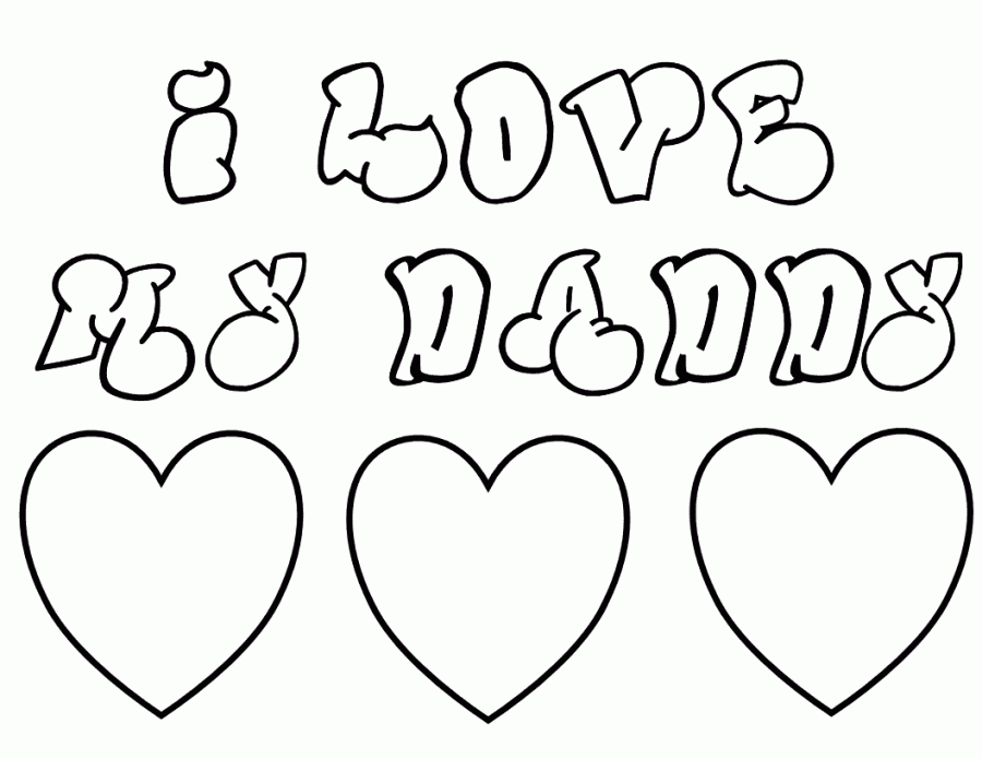 heart coloring pages fathers day Coloring4free