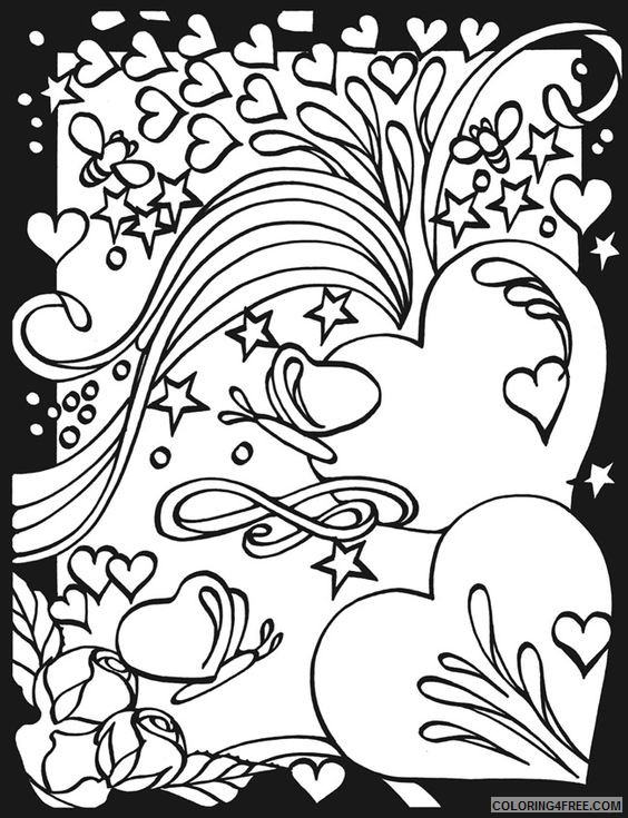 heart coloring pages for teenagers Coloring4free