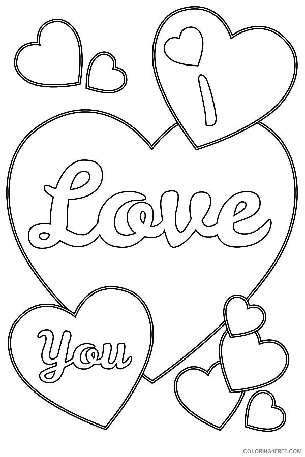 heart coloring pages love you Coloring4free