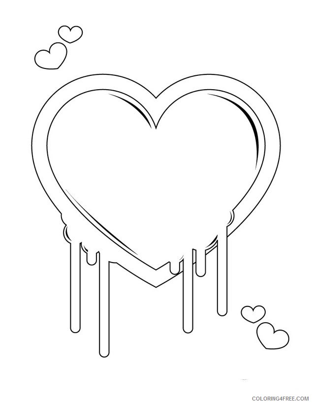heart coloring pages melting hearts Coloring4free