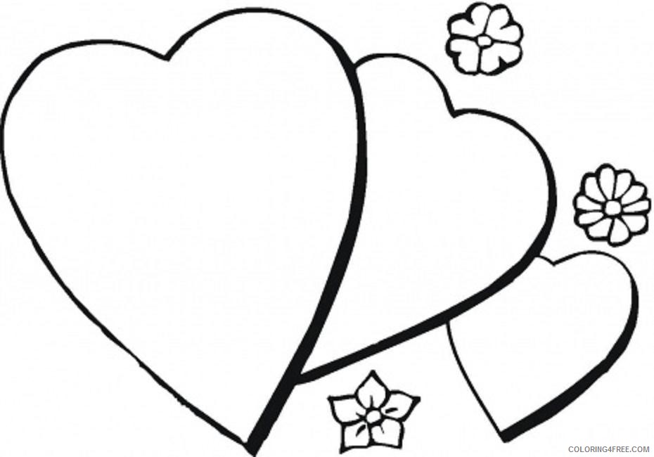 heart coloring pages with flowers Coloring4free