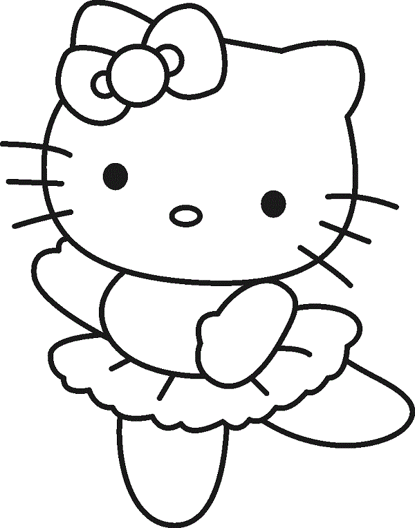 hello kitty ballerina coloring pages Coloring4free