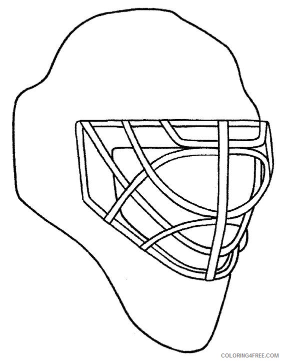hockey coloring pages goalie mask Coloring4free