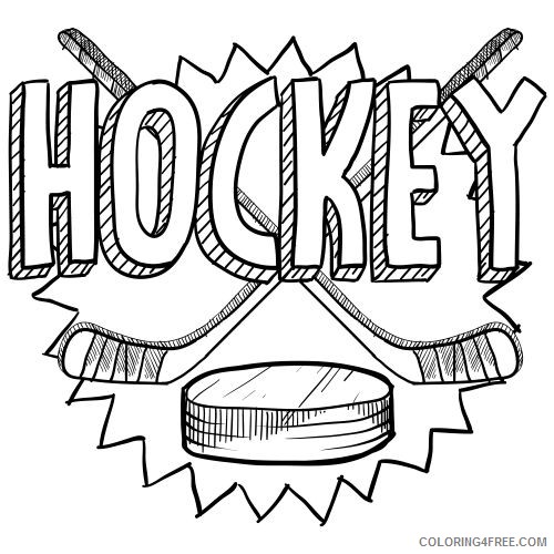 hockey coloring pages stick and puck Coloring4free