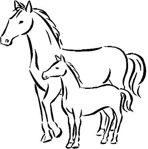 horse coloring pages for preschool Coloring4free