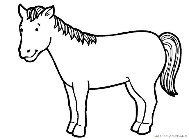 horse coloring pages for preschooler Coloring4free