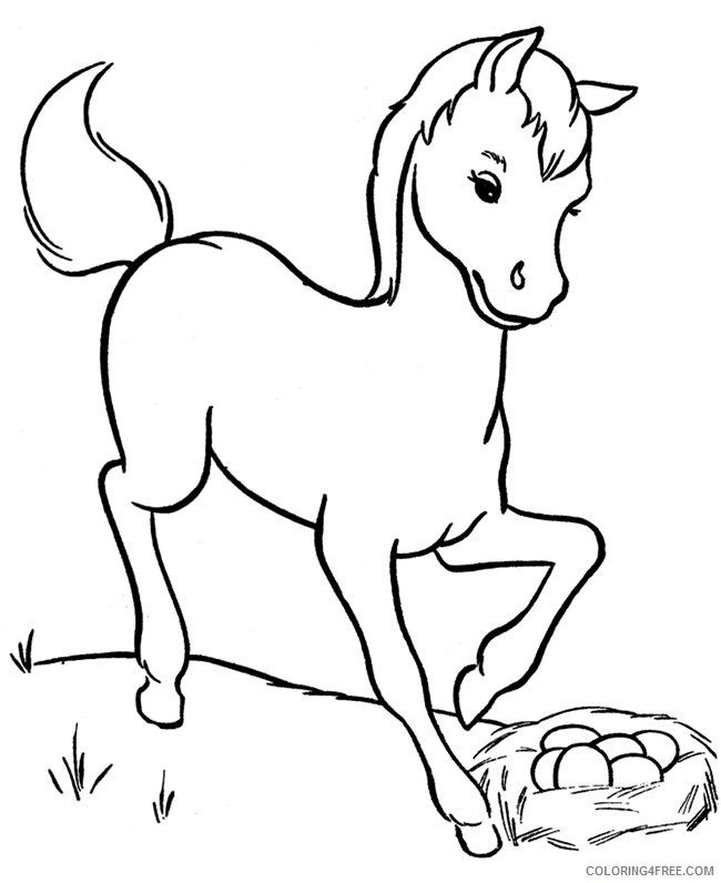 horse coloring pages for toddler Coloring4free