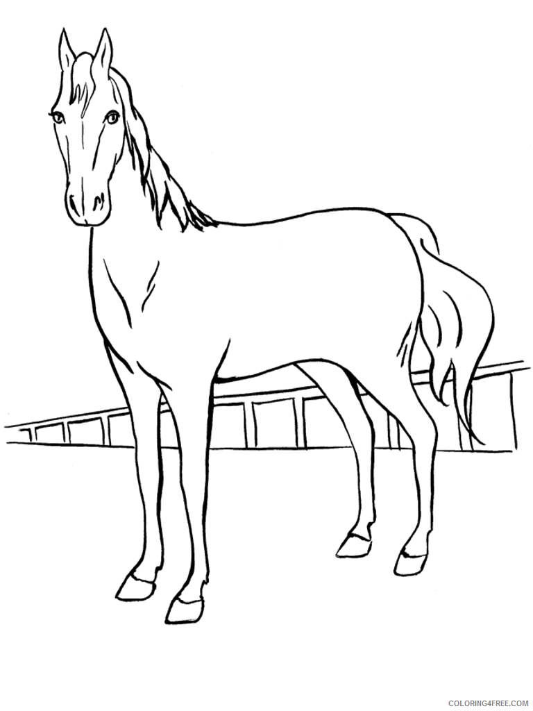 horse coloring pages printable Coloring4free