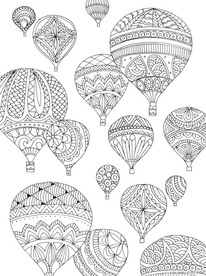 hot air balloon coloring pages for adults Coloring4free