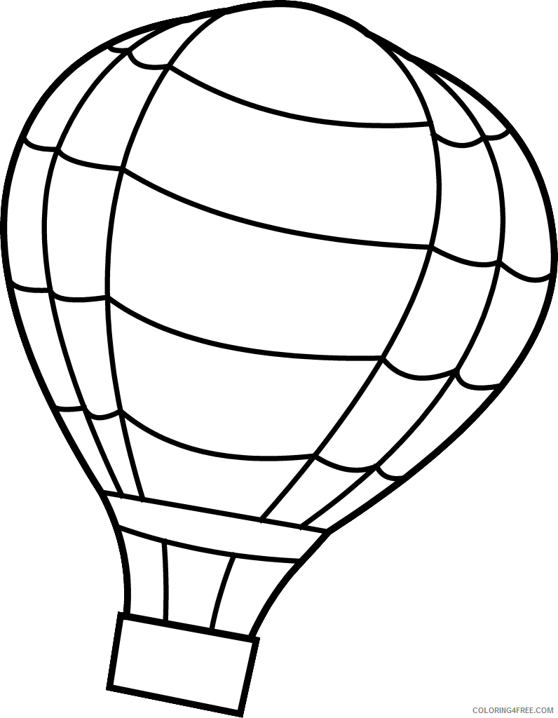 hot air balloon coloring pages for kids Coloring4free