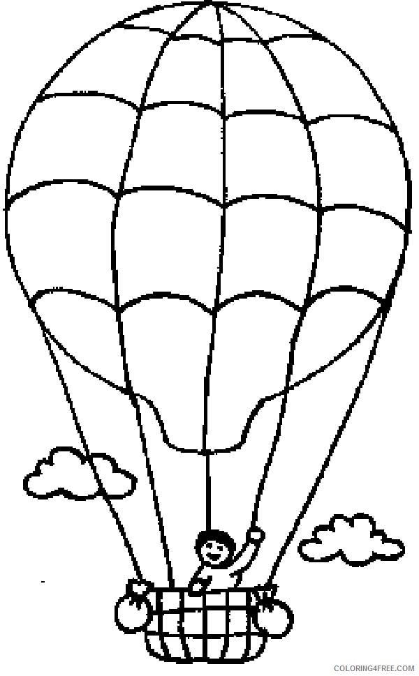 hot air balloon coloring pages for kindergarten Coloring4free