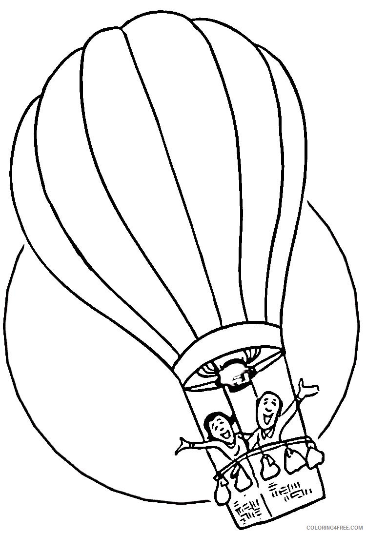 hot air balloon coloring pages kids adventure Coloring4free