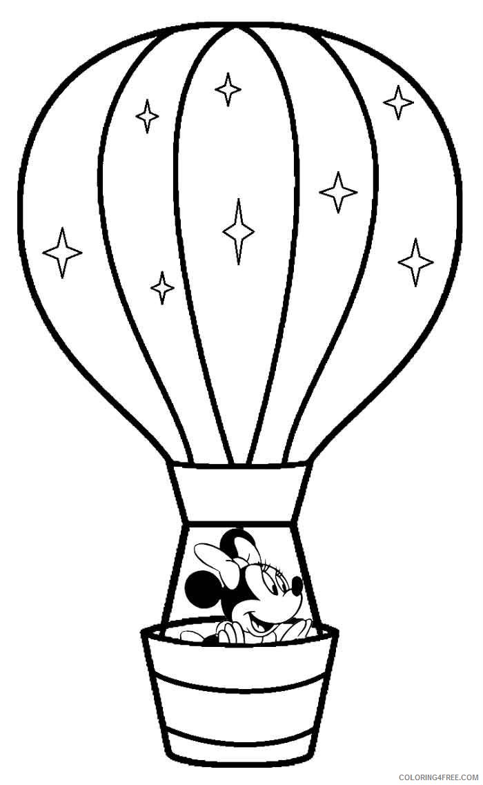 hot air balloon coloring pages minnie mouse Coloring4free