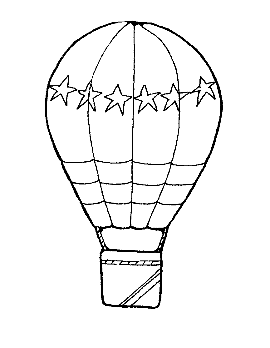 hot air balloon coloring pages with stars image Coloring4free