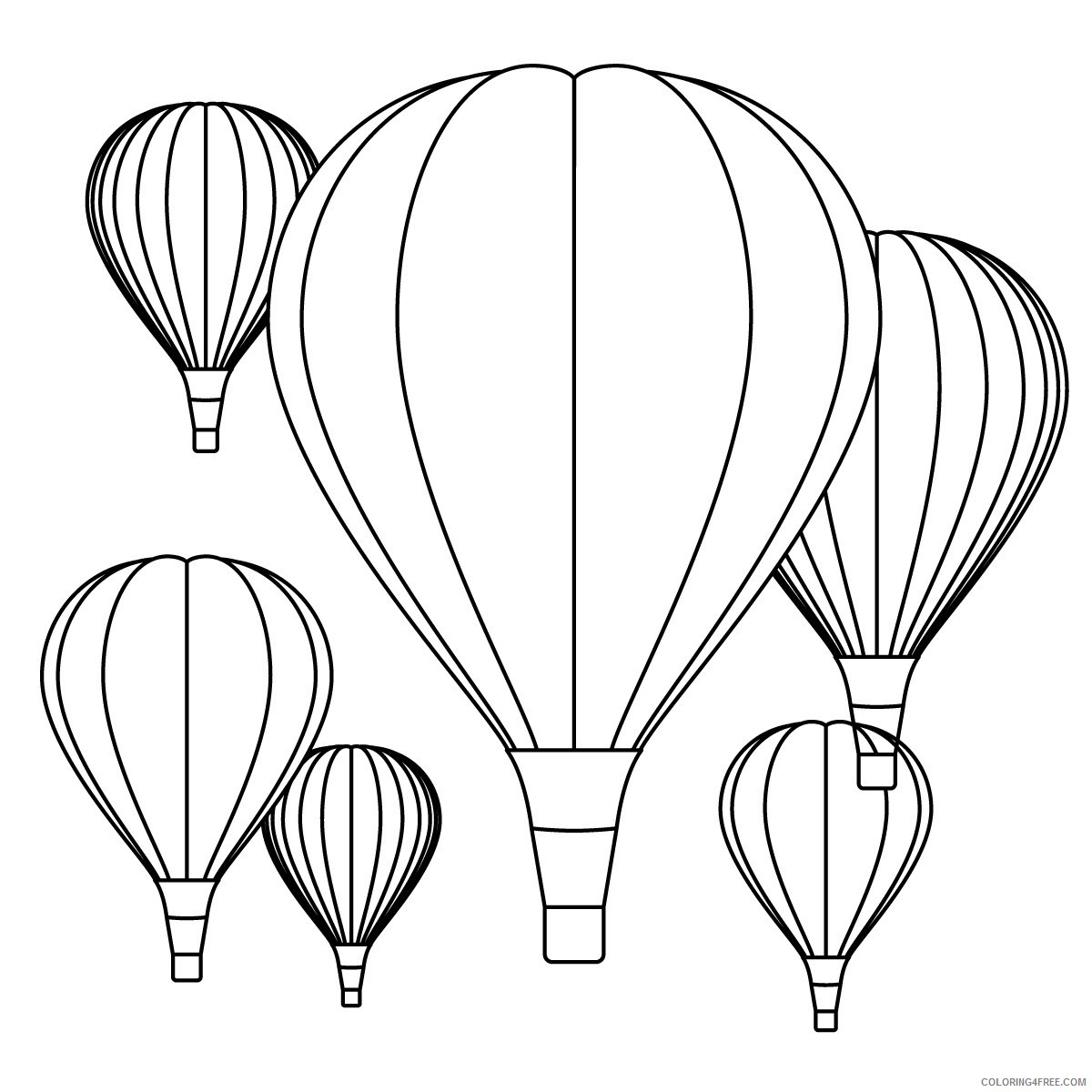 hot air balloon festival coloring pages Coloring4free