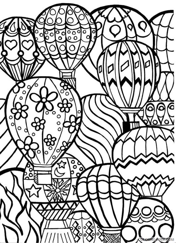 hot air balloon festival coloring pages for adults Coloring4free